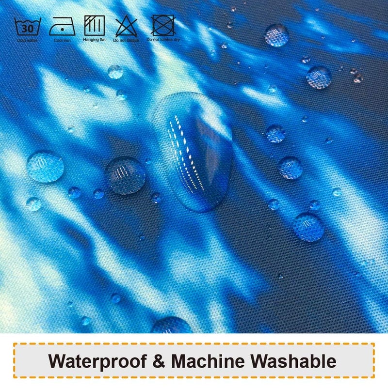 Baccessor Ocean Sea Shower Curtain Tropical Underwater Blue Ocean Water Waves Seascape Bright Sunshine Through Deep Blue Sea View Waterproof Polyester Fabric Shower Curtains,72 x 72 Inch - Image 3